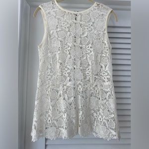Gorgeous Lace Ecru CAbi Peplum Top